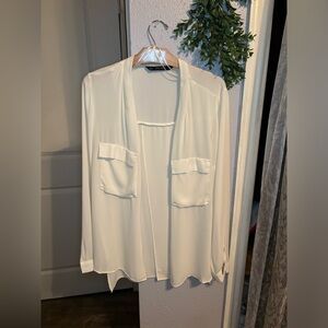 Zara | Long Sleeve Open Blouse | Size X Large